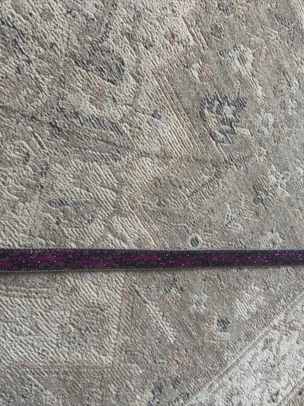 Glitter Trim Kids Belt in Deep Purple